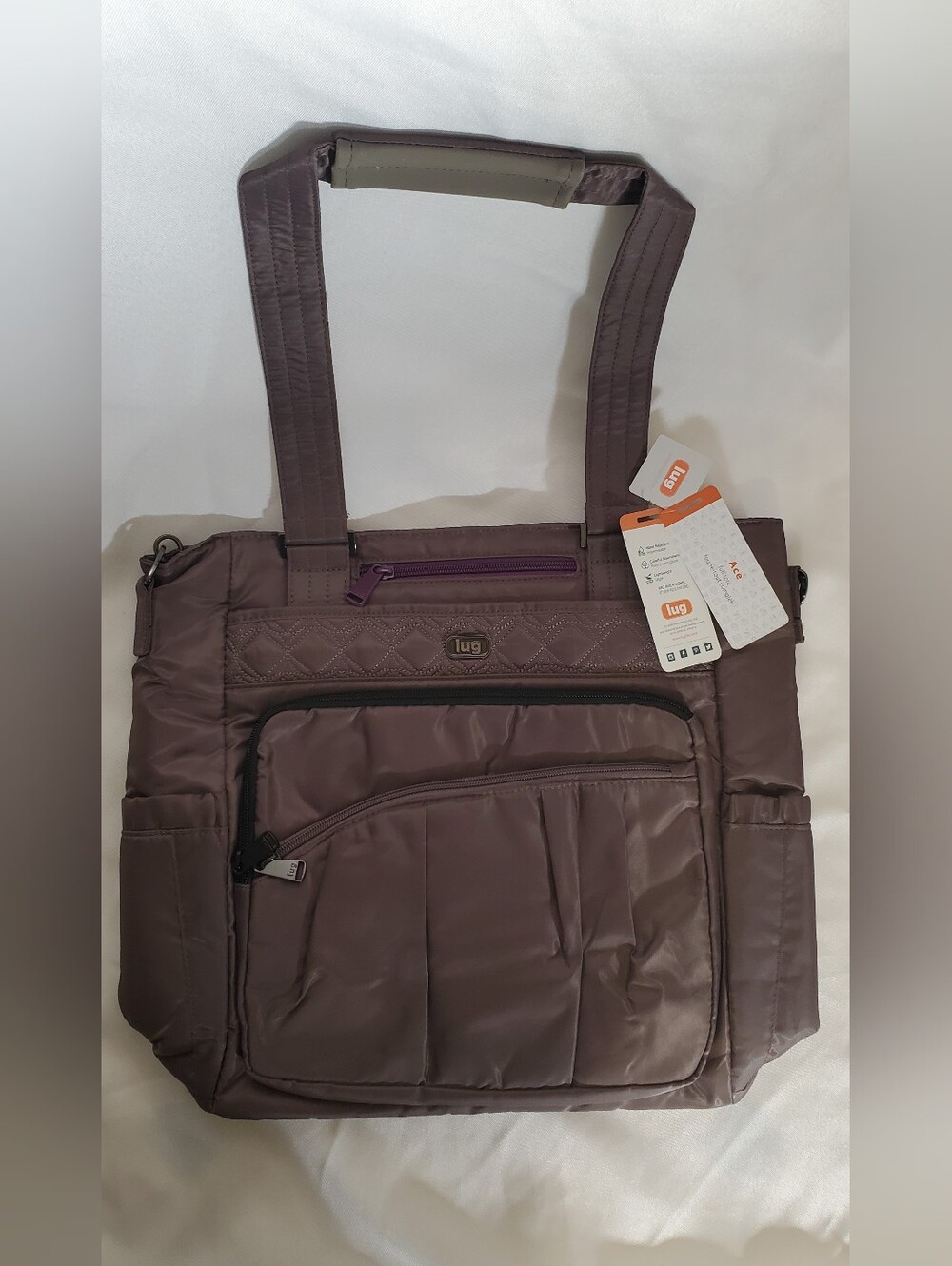 Lug Quilted Everyday Tote - Plum